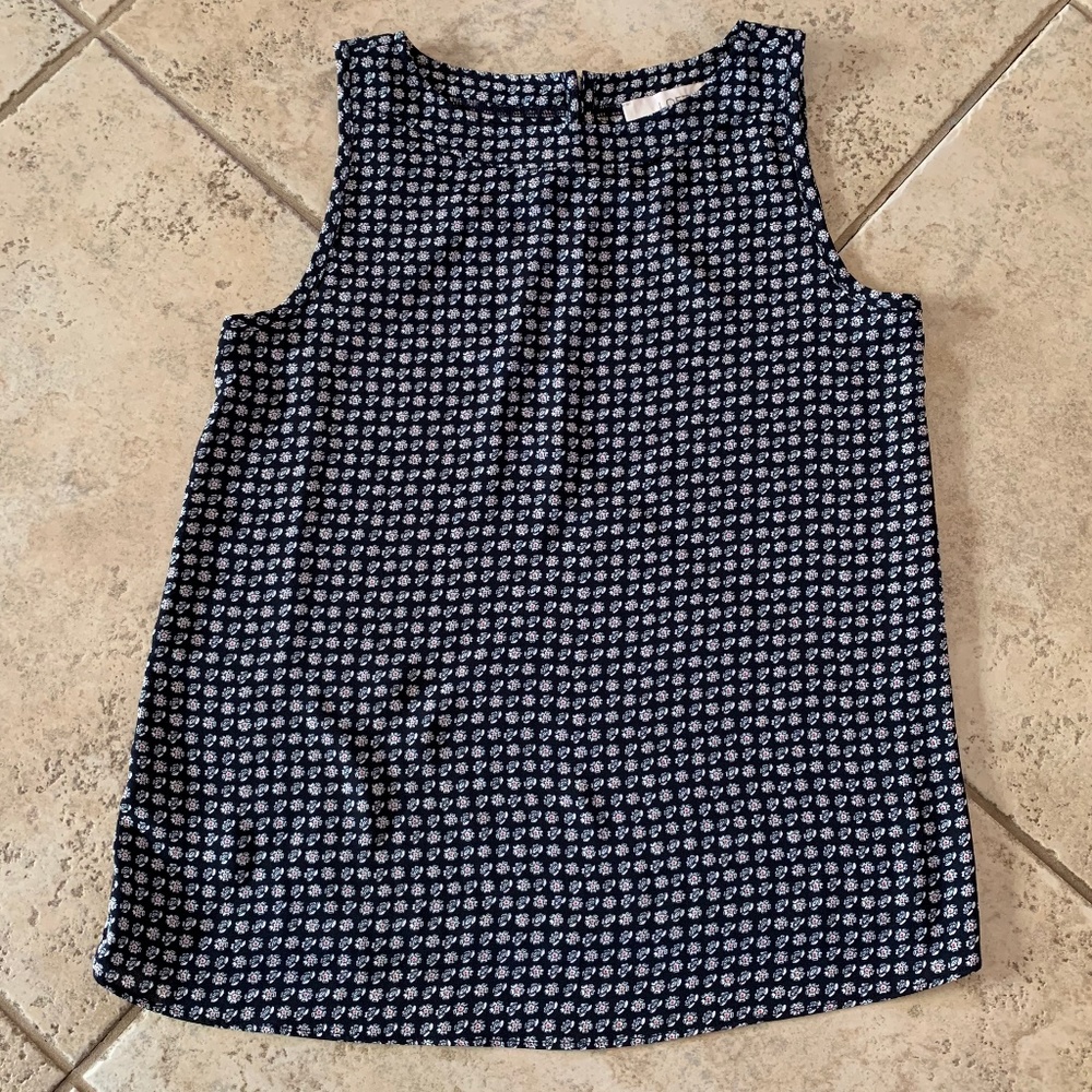 LOFT Floral Print Sleeveless Top XS NWOT